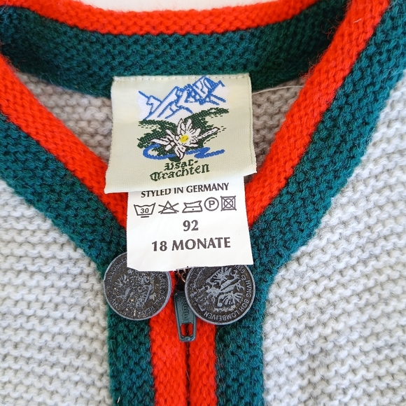 Isar Trachten Wool Sweater Kids size 18 Months - Picture 3 of 4